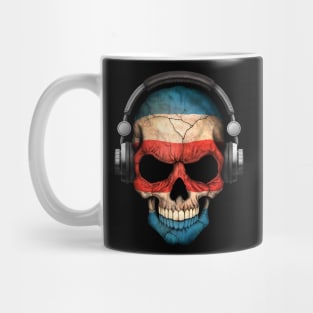 Dark Skull Deejay with Costa Rican Flag Mug